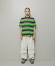 画像3: BAL GRADIENT STRIPE CREW NECK TEE GREEN (3)