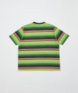 画像2: BAL GRADIENT STRIPE CREW NECK TEE GREEN (2)