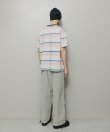 画像7: BAL GRADIENT STRIPE CREW NECK TEE PINK (7)