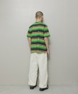 画像4: BAL GRADIENT STRIPE CREW NECK TEE GREEN (4)