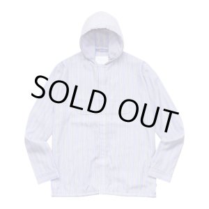 画像: WHIMSY Hooded Apron Shirt Blue Stripe