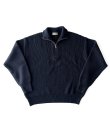 画像1: COMFORTABLE REASON Harf Zip Knit NAVY (1)