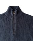 画像3: COMFORTABLE REASON Harf Zip Knit NAVY (3)