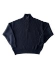 画像2: COMFORTABLE REASON Harf Zip Knit NAVY (2)