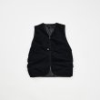 画像1: rajabrooke CORDUROY VEST BLACK (1)