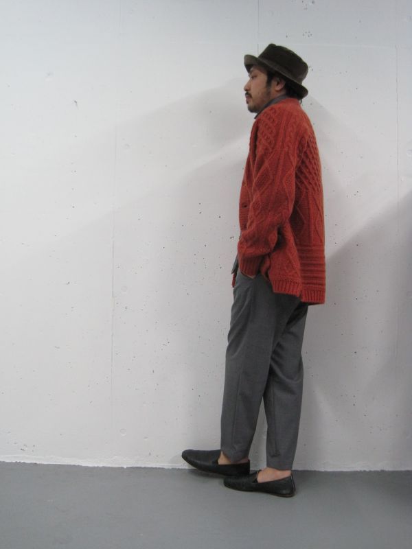 画像: bukht   CRAZY FISHERMAN'S CARDIGAN   REDDISH BRW