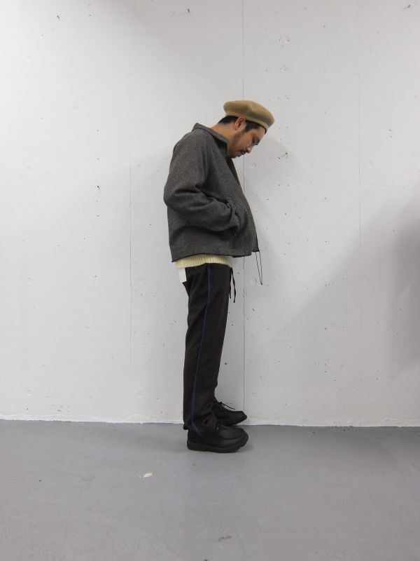 画像: bukht COTTON WOOL TWEED DROP COLLAR BLOUSON LT.GRAY