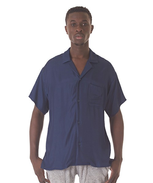 画像: SANDINISTA Open Collar Rayon Shirt