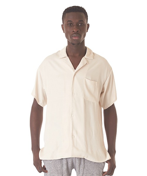 画像: SANDINISTA Open Collar Rayon Shirt