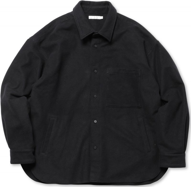 ROTOL SNAP BUTTON SHIRT MELTON BLACK,正規取扱い,販売店舗 , 福岡