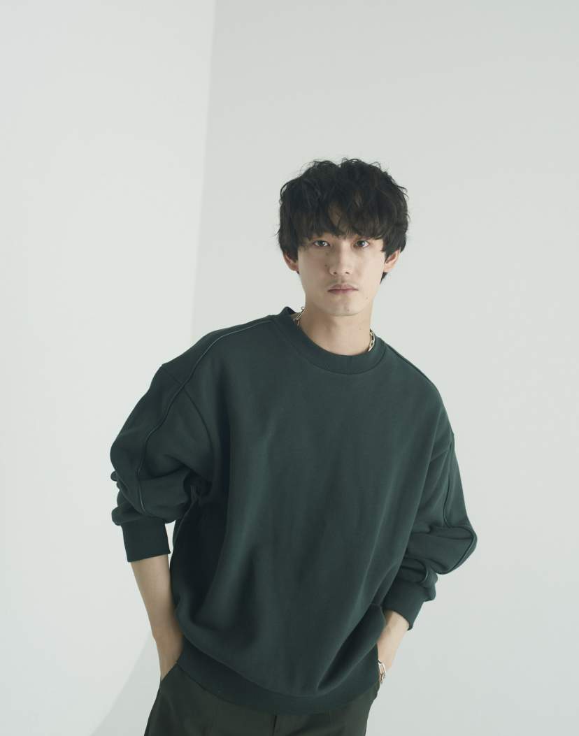 画像: EFILEVOL Piping pullover Green