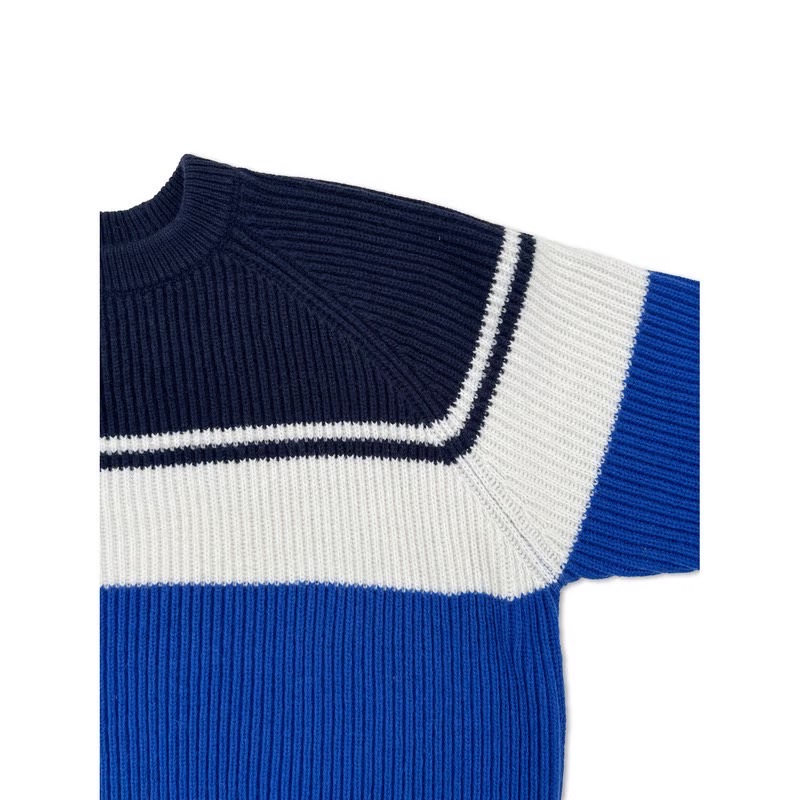 画像2: COMFORTABLE REASON Audience Knit BLUE×NAVY (2)