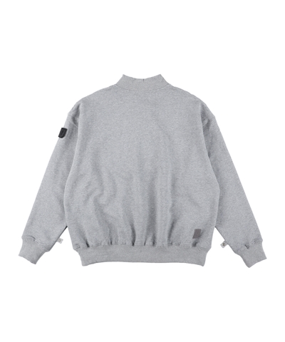 画像2: PHINGERIN DOUBLE HENLEY SWEATSHIRT GREY (2)