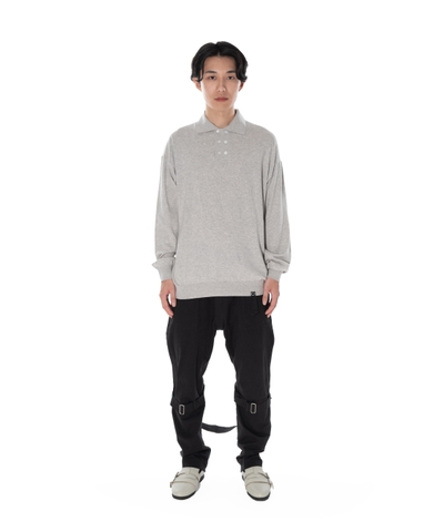 画像: PHINGERIN DOUBLE KNIT POLO LIGHT GREY