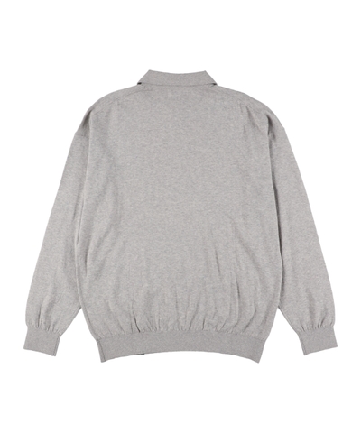 画像2: PHINGERIN DOUBLE KNIT POLO LIGHT GREY (2)