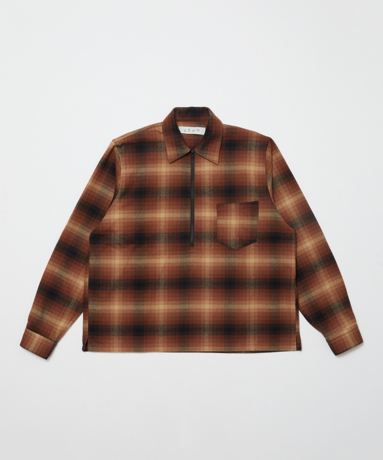 画像1: BAL FLANNEL HALF ZIP SHIRT (1)