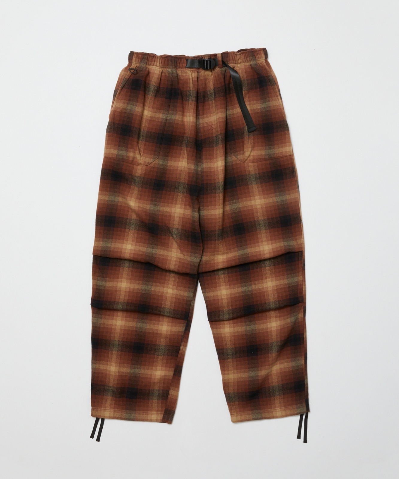 画像1: BAL PLAID WIDE MOUNTAIN PANT BROWN (1)