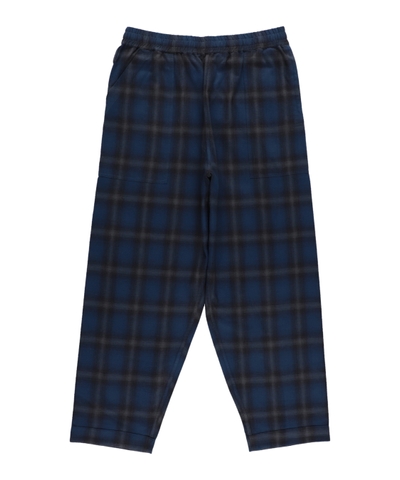 画像1: PHINGERIN NIGHT PANTS OMBRE PLAID NAVY (1)