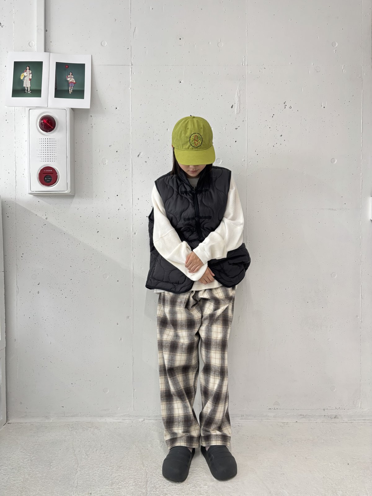 画像5: PHINGERIN NIGHT PANTS OMBRE PLAID BEIGE (5)