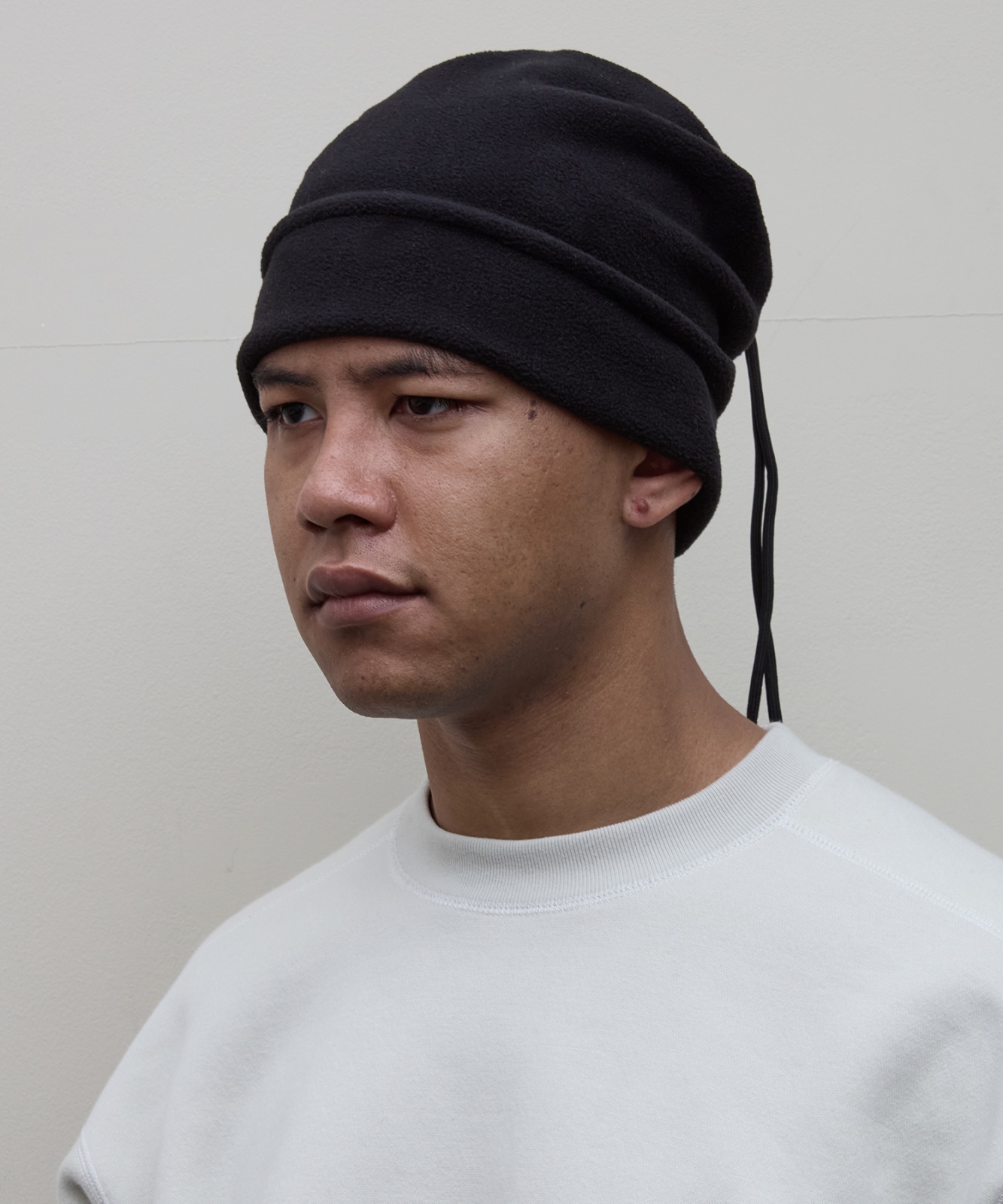 画像3: BAL FLEECE 2WAY NECK BEANIE BLACK (3)