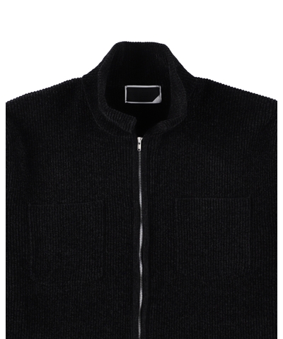 画像2: PHINGERIN CORDY KNIT JACKET BLACK (2)