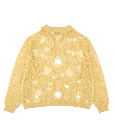 画像2: PHINGERIN HOLE KNIT SKIPPER YELLOW (2)