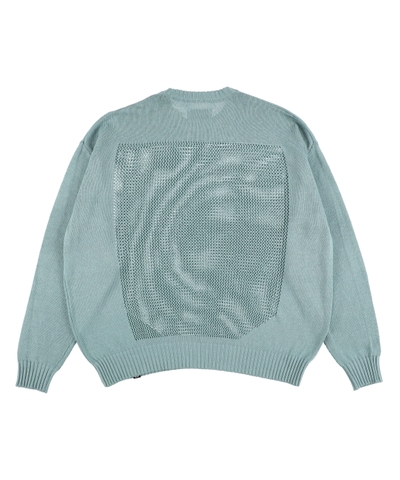 画像2: PHINGERIN WINDOW WEB SWEATER MOSS MINT (2)