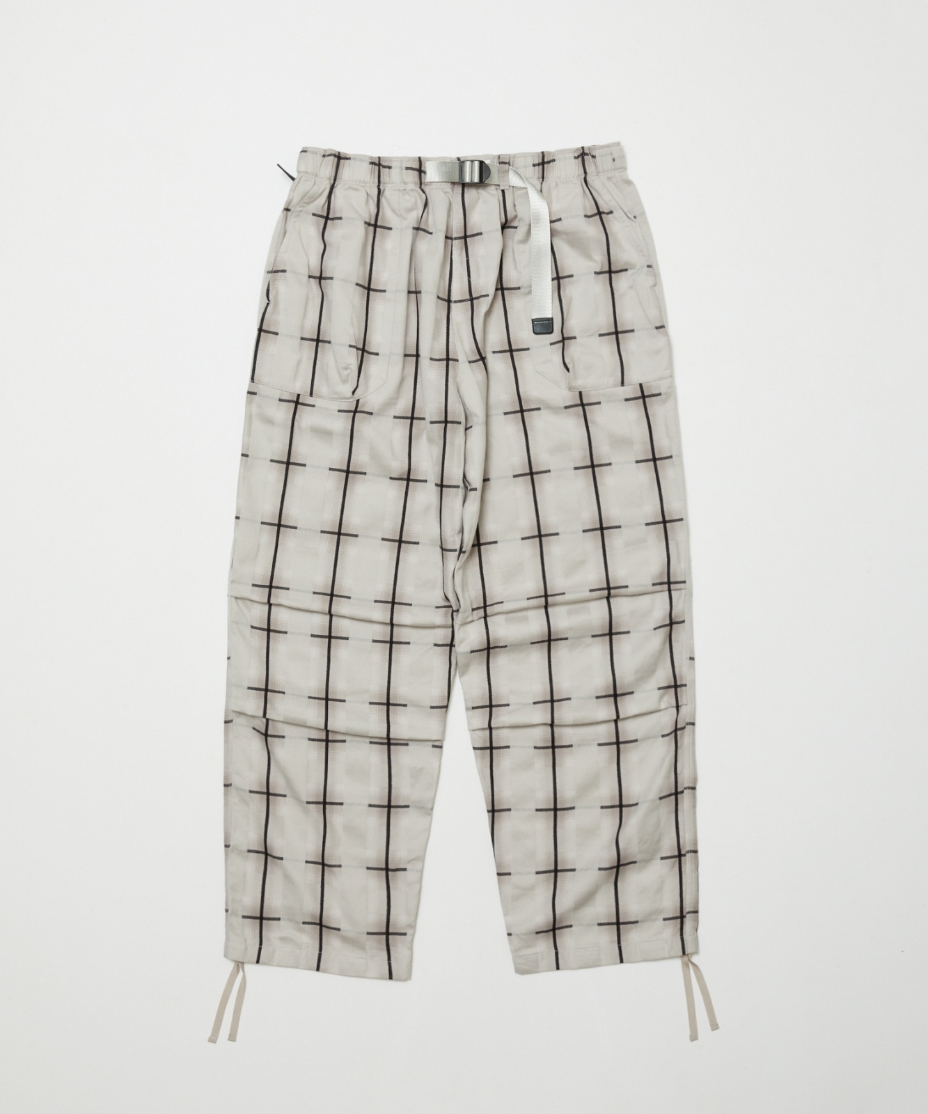 画像1: BAL PLAID WIDE MOUNTAIN PANT GRAY (1)