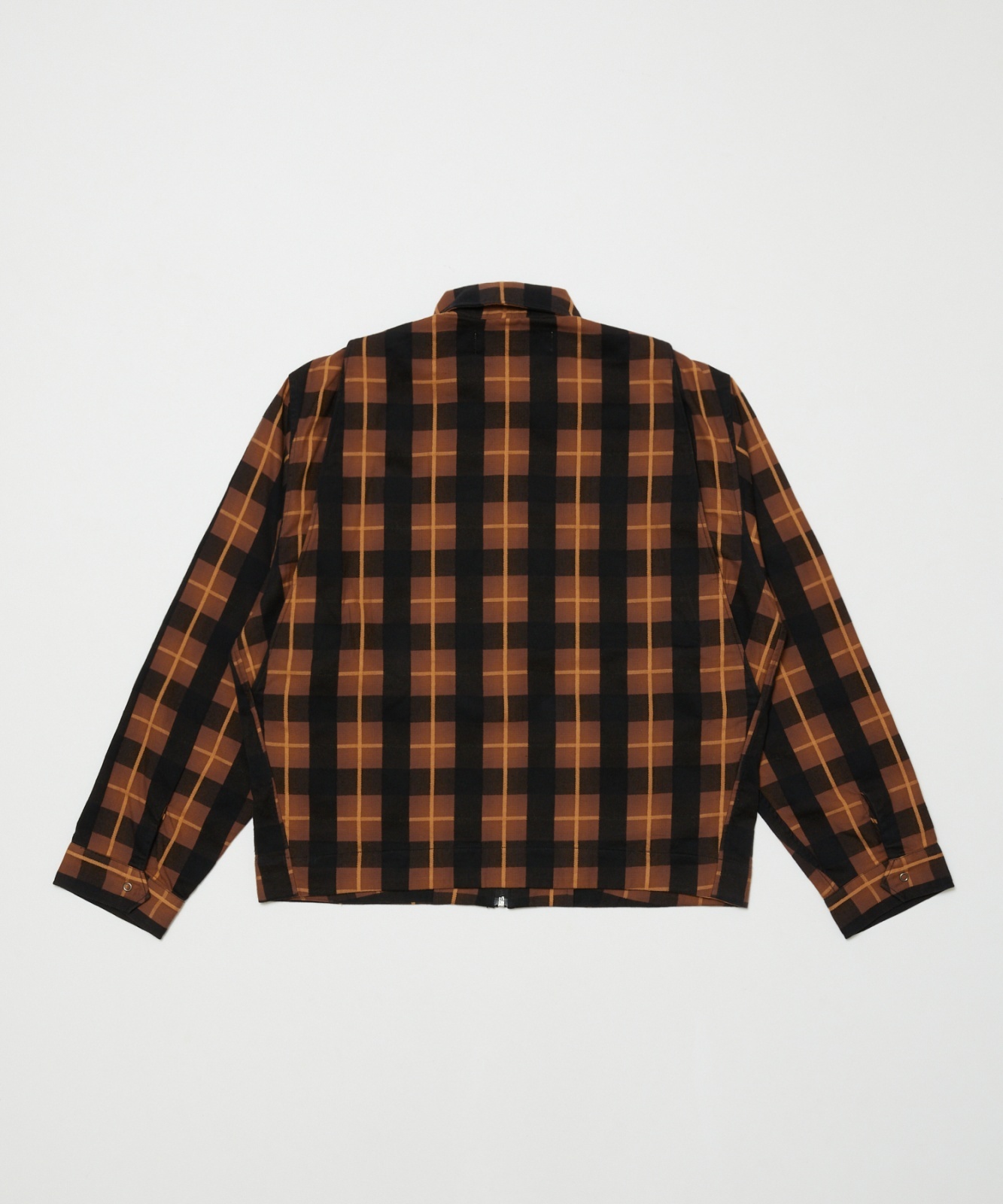 画像2: BAL PLAID ZIP SHIRT BLOUSON BROWN (2)