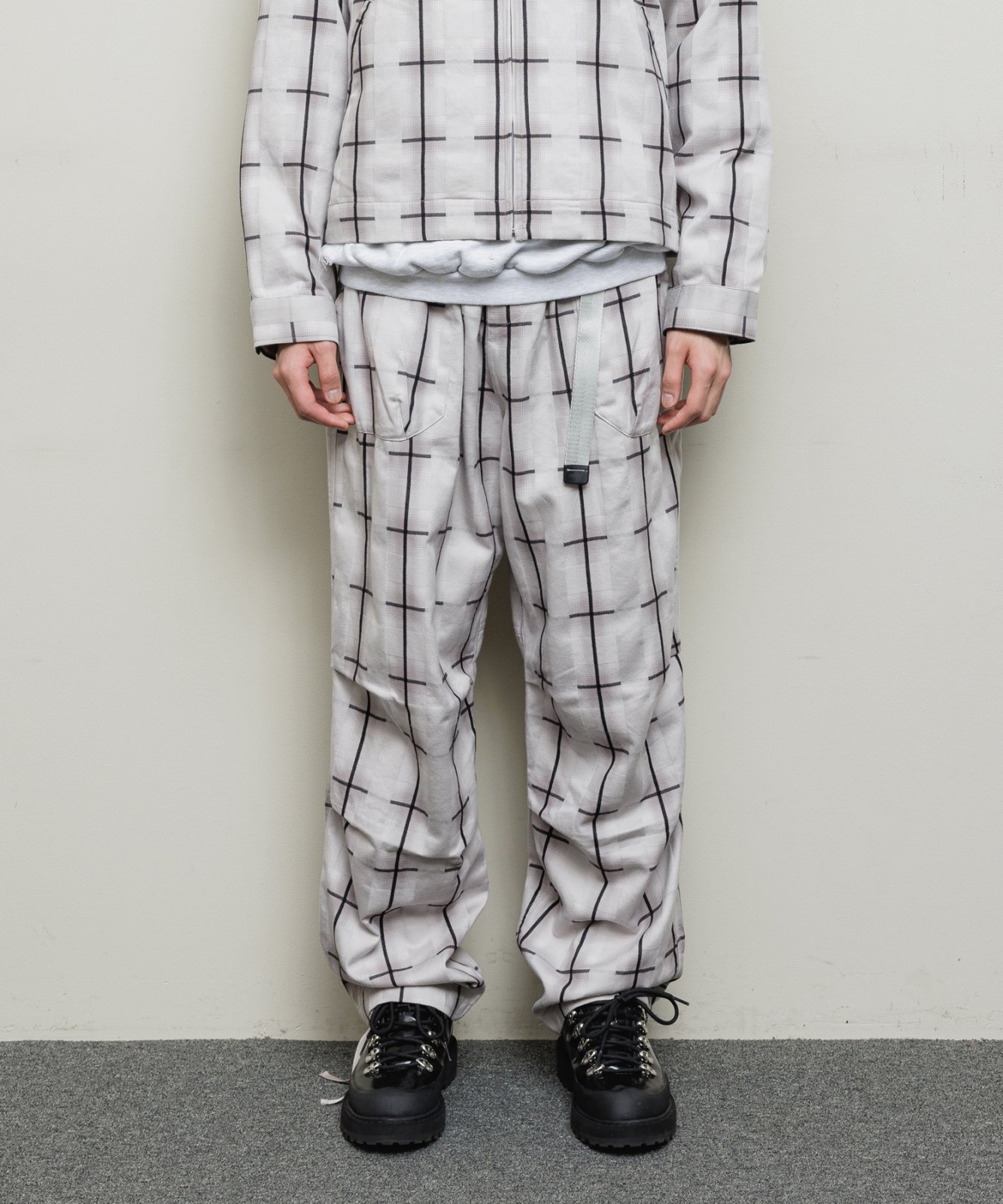 画像3: BAL PLAID WIDE MOUNTAIN PANT GRAY (3)