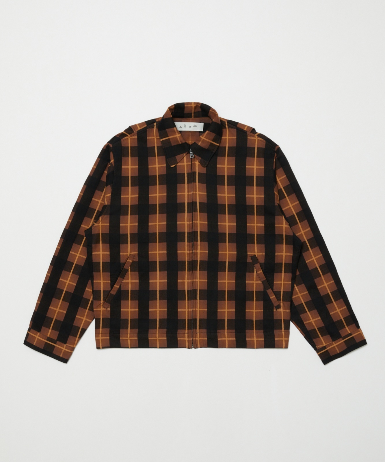 画像1: BAL PLAID ZIP SHIRT BLOUSON BROWN (1)