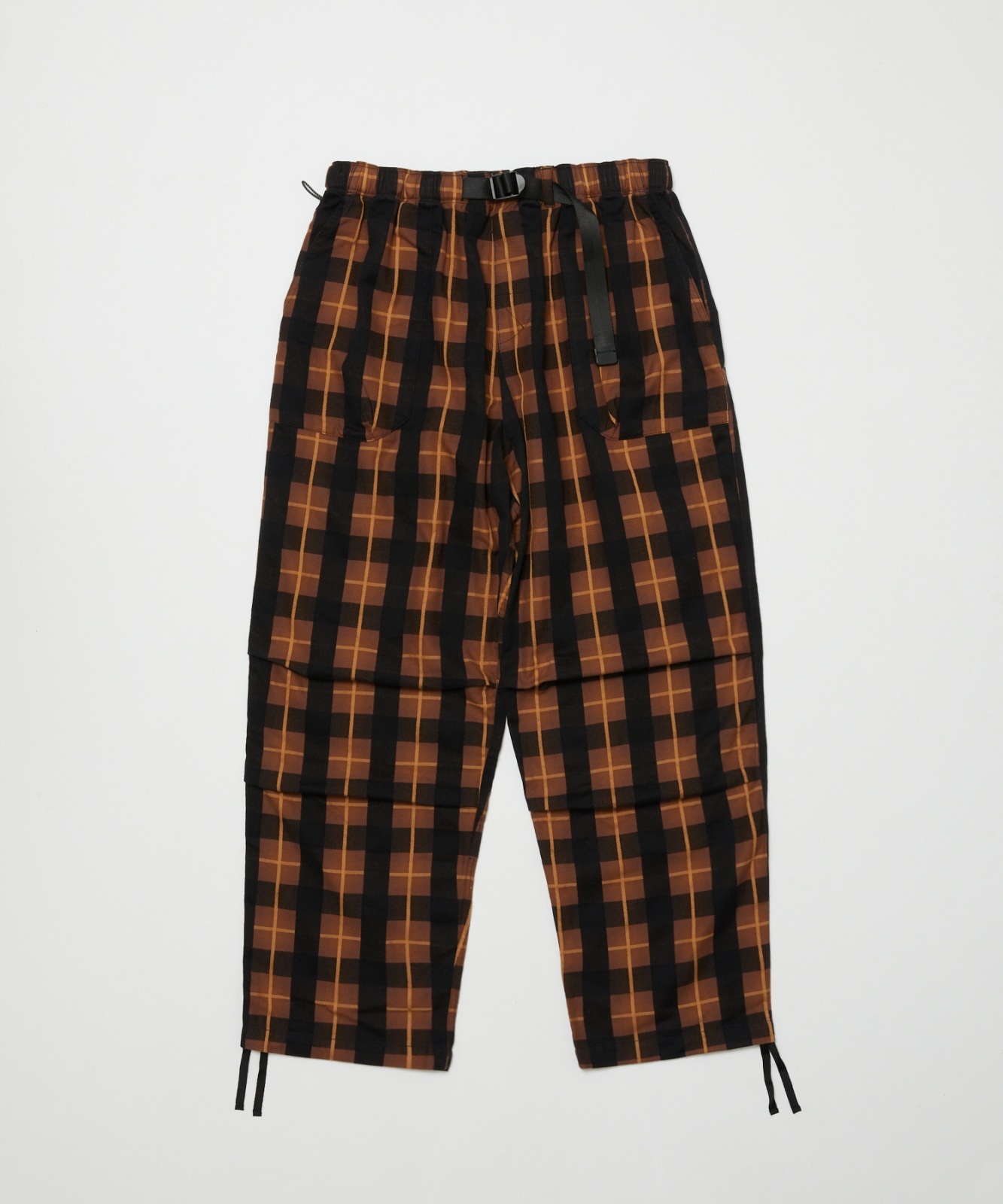 画像1: BAL PLAID WIDE MOUNTAIN PANT BROWN (1)