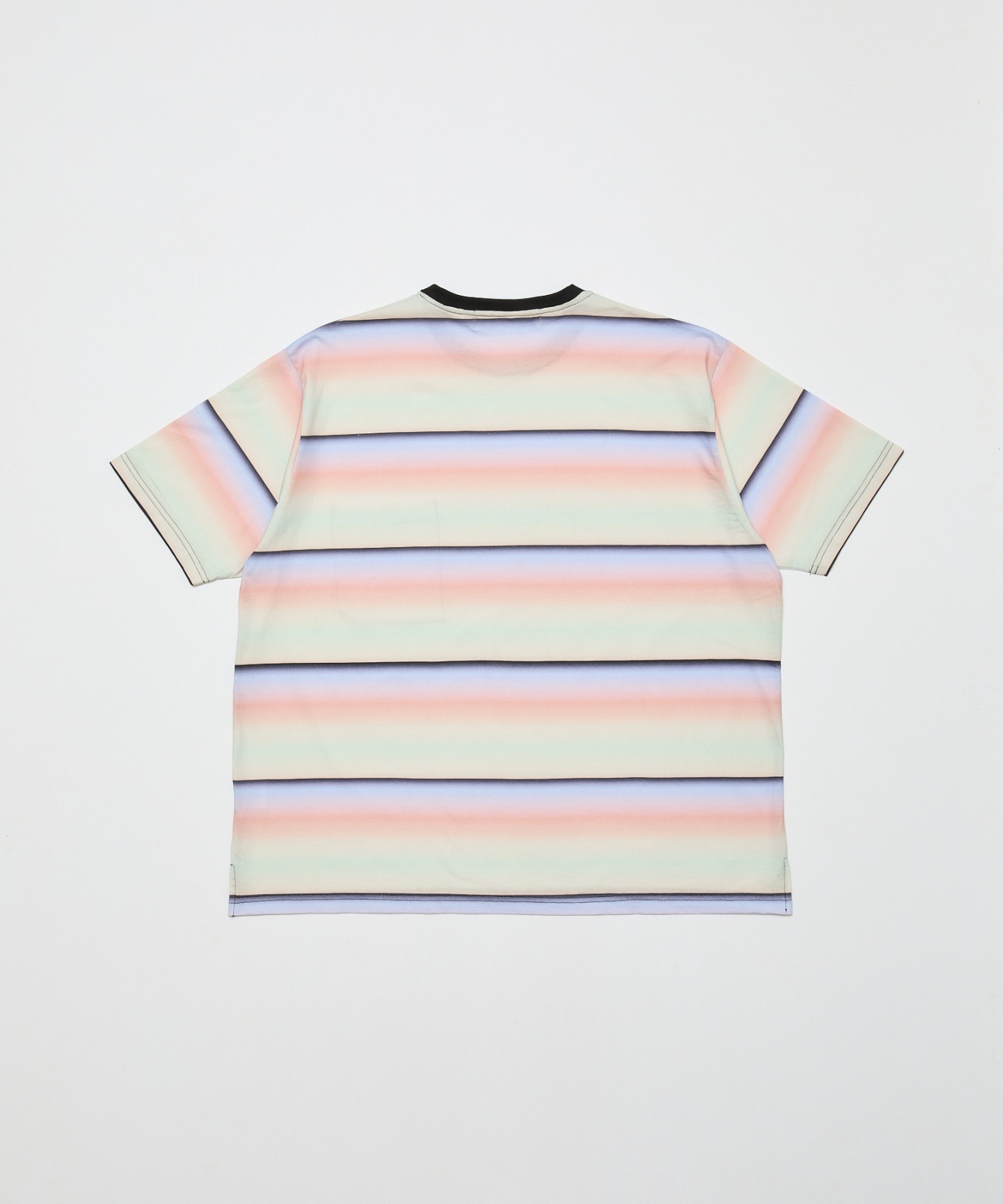 画像2: BAL GRADIENT STRIPE CREW NECK TEE PINK (2)