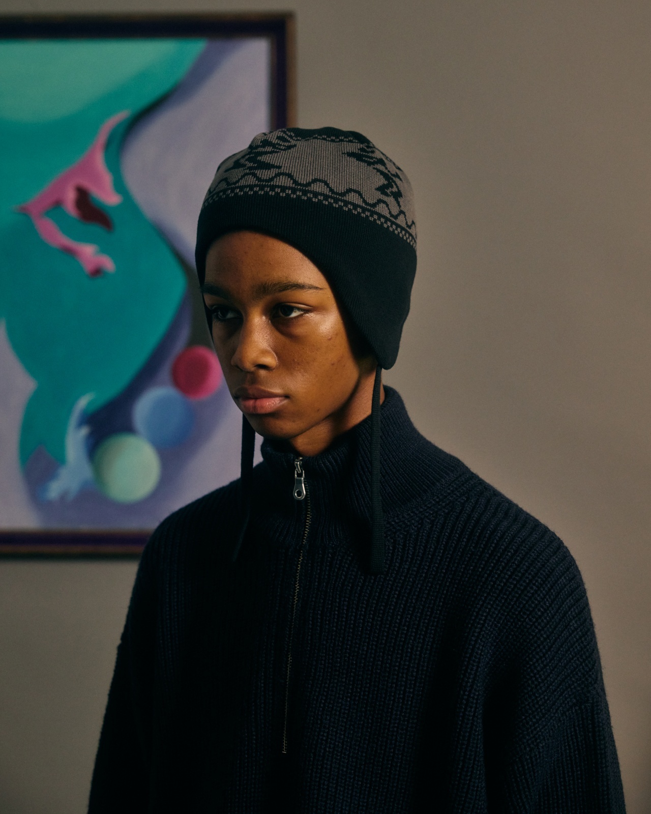 画像3: COMFORTABLE REASON Dub Effect Ear Flap BLACK (3)