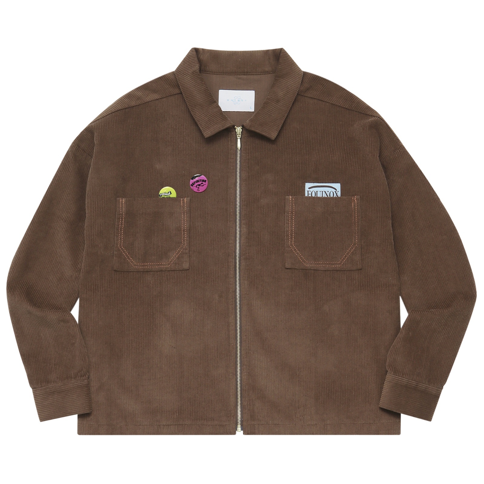画像1: WHIMSY Corduroy Shirt Jacket Brown (1)